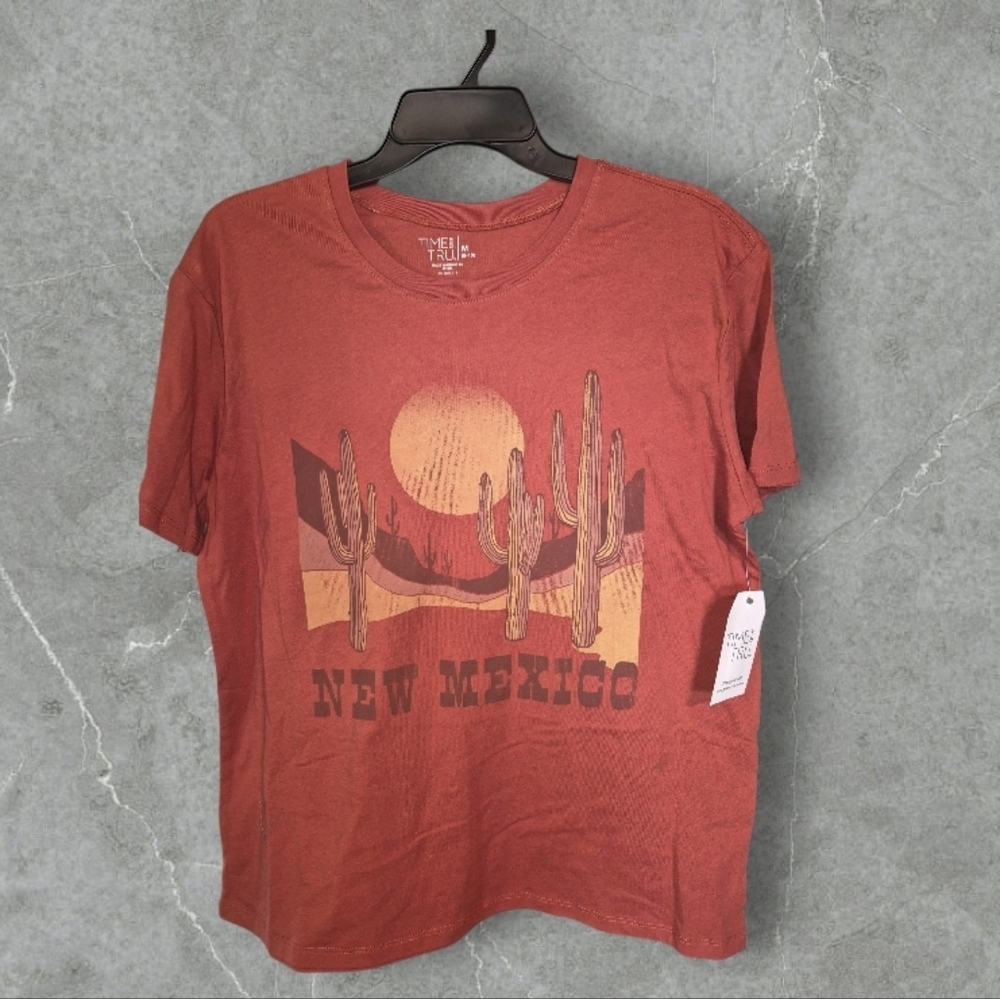 Time and Tru New Mexico Graphic Tee - Rust Red - Picture 2 of 3